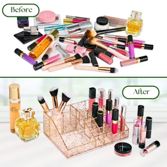 Sorbus 16 Slot Glitter Acrylic Makeup Organizer image {3}