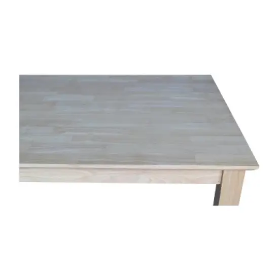 30" X 48" Solid Wood Counter Height Table Unfinished - International Concepts image {3}