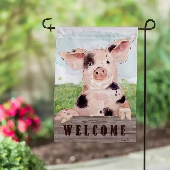 Spotted Pig Garden Suede Flag image {4}
