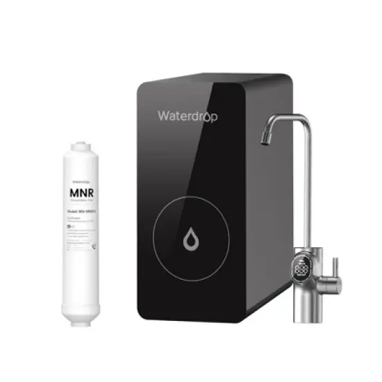 Waterdrop D6 Reverse Osmosis Water Filter, 600 GPD Under Sink Reverse Osmosis System, Reduce PFAS, Extra Remineralization Filter image {9}
