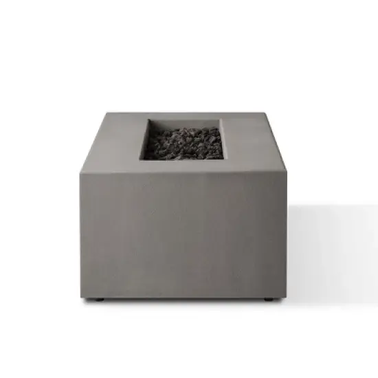 Caraga Casual Rectangle Natural Gas Fire Table Flint - Jensen Co. image {1}