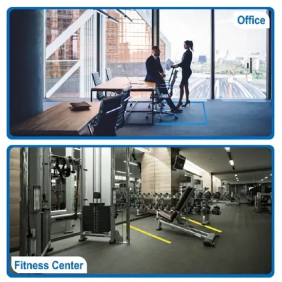 Unique Bargains Hook-and-Loop Fasteners Classroom Carpet Marking Strips 26.25 ft Pink image {4}