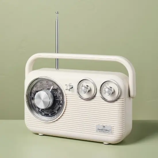 Retro Portable AM/FM Bluetooth Radio Cream - Hearth & Hand&trade; with Magnolia image {2}