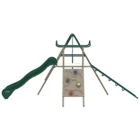 Lifetime Playset Climb and Slide Swing Set - Earthtone image {1}