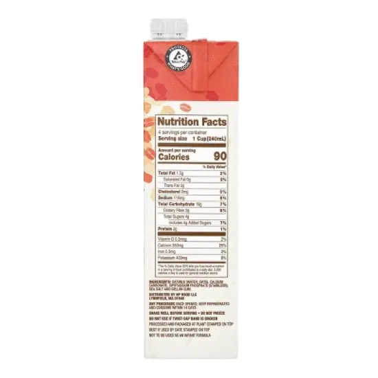 Planet Oat Shelf Stable Original Oat Milk - 32 fl oz image {2}