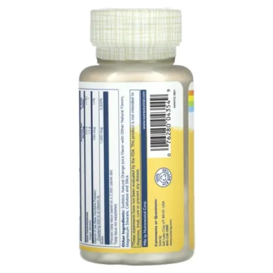 SOLARAY High Potency Biotin 1000 mcg | Natural Orange Juice Flavor | Healthy Hair, Skin & Nails Support | 100 Lozenges image {2}