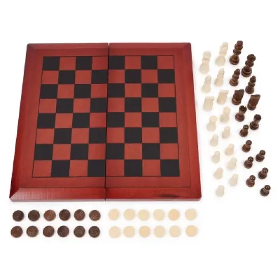Game Gallery Chess & Checkers Wood Set image {1}