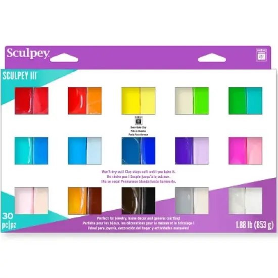 XSculpey III: Sampler Pack - (30) 1oz Packs image {9}