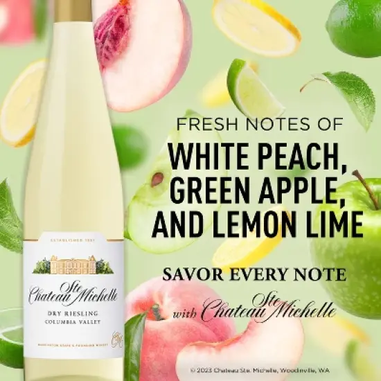 Chateau Ste. Michelle Dry Riesling White Wine - 750ml Bottle image {5}