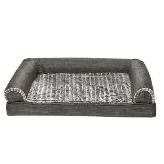 FurHaven Plush & Suede Full Support Sofa Dog Bed image {1}