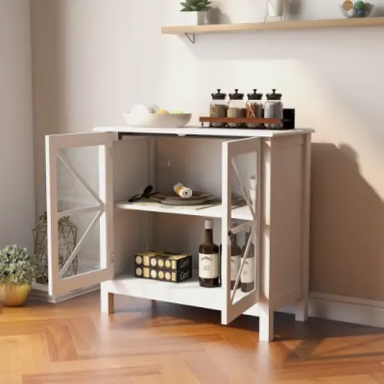 LIVAREEmlen Kitchen Baker's Racks with Double Glass Doors image {6}