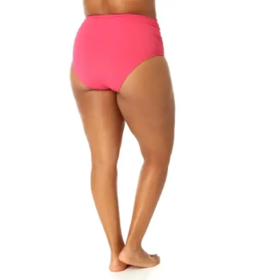 Anne Cole Plus - High Waisted Shirred Bottom image {3}