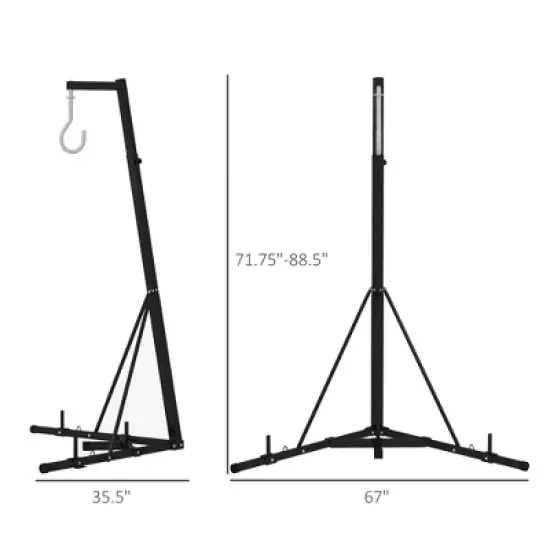 Dexmalle Height Adjustable Heavy Bag Stand with Weighted Base image {7}