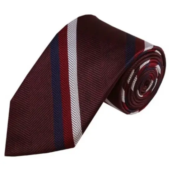 Men's Stripe 3.25 Inch Wide And 58 Inch Long Woven Neckties image {17}