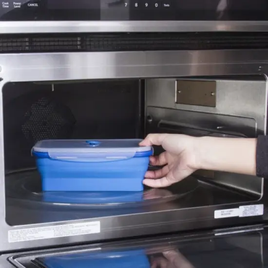 Kitchen + Home Thin Bins Collapsible Containers - Set of Silicone Food Storage Containers image {4}