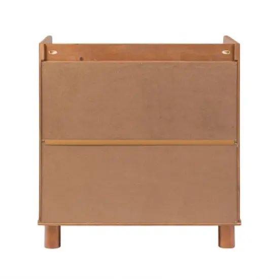 Katie Transitional Tray Top 1 Drawer Solid Wood Nightstand Caramel - Saracina Home image {3}