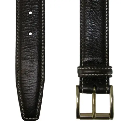 CrookhornDavis Men's Mignon Garrison Grain Calfskin Feather Edge Belt image {1}