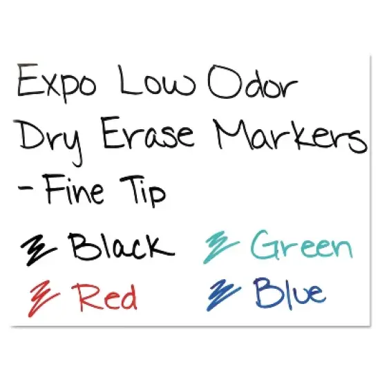 EXPO Low Odor Dry Erase Marker Fine Point Red Dozen 86002 image {3}
