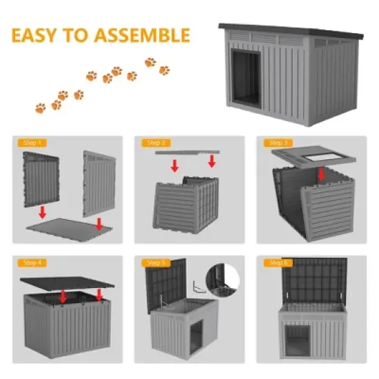 Decksplore Modern & Durable Weather-Resistant Pet House for Medium Dogs image {10}