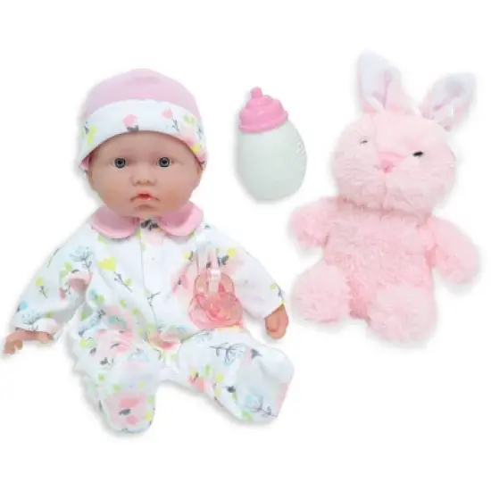 JC Toys La Baby 11" Soft Body Play Doll Body Travel Case Gift Set in Pink image {1}