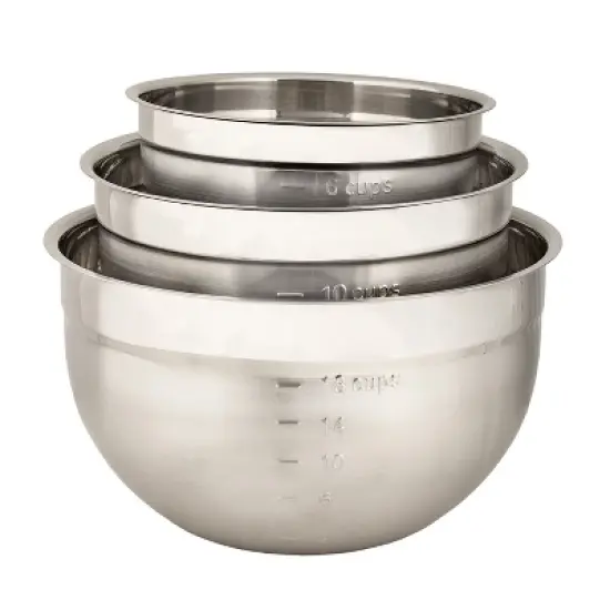 Cuisipro Stainless Steel Mixing Bowl 3 Piece Set image {1}