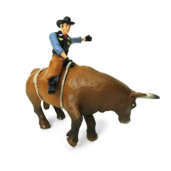 Little Buster Toys 1/16 Brown Bucking Bull & Rider 500248 image {1}