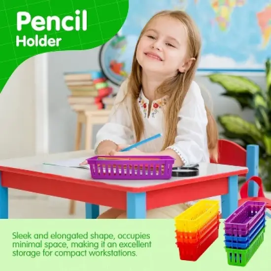 Pencil Baskets for Classroom Essential 12 pcs per pack, Colored Pencils, Drawer Organizer, 
Plastic Storage Bins, Teacher Desks Must-Haves image {3}