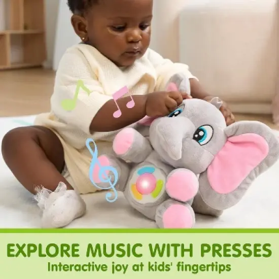 Joyfy Musical Elephant Plush Baby Toy, Stuffed Animal with Music & Light, Christmas Birthday Gifts for Infant Babies,Boys and Girls 6+ Months image {1}