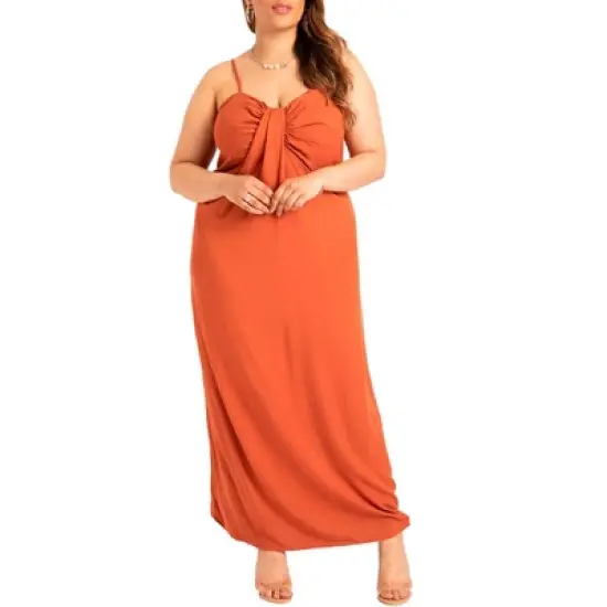 ELOQUII Women&rsquo;s Plus Size Wrap Neckline Dress image {1}