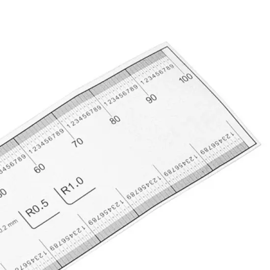 Unique Bargains PET Plastic Film Flexible Ruler with R Angle and Width Lines image {3}