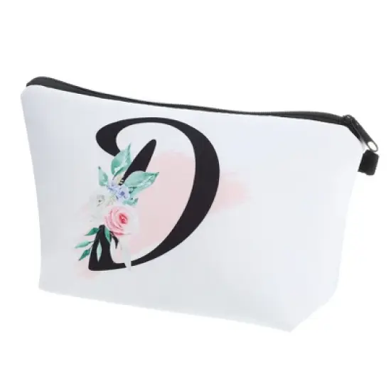 Unique Bargains Large Capacity Zipper Personalized Small Makeup Bag White image {9}