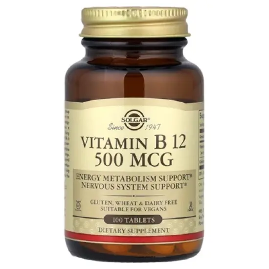 Solgar Vitamin B12, 500 mcg, 100 Tablets image {4}