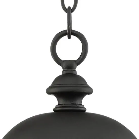 John Timberland Park Sienna Vintage Outdoor Hanging Light Black Metal 20" Clear Glass for Post Exterior Barn Deck House Porch Yard Patio Home Outside image {3}