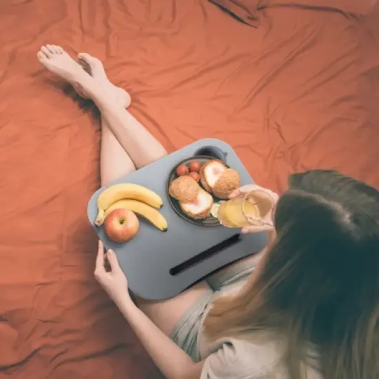 Hastings Home Laptop Buddy Portable Lap Desk With Cushioned Bottom, Pen Tray, and Cup Holder image {3}