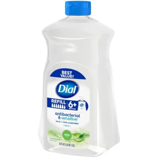 Dial Antibacterial Sensitive Hand Soap Gel Refill - Aloe - 52 fl oz image {10}