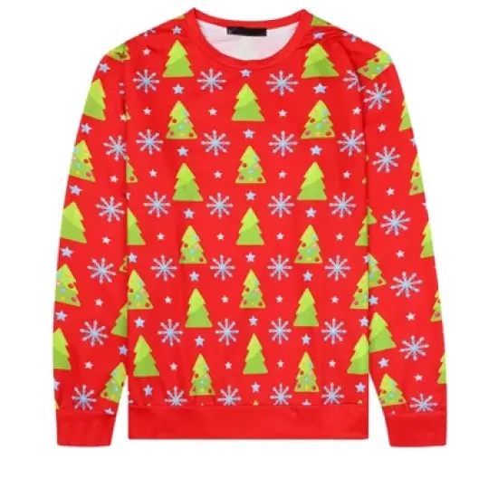 Lars Amadeus Men's Funny Graphic Christmas Printed Long Sleeves Sweatshirt image {6}