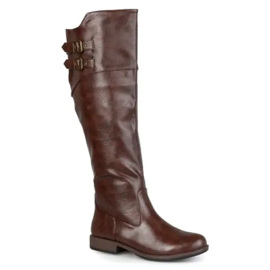 Journee Collection Womens Tori Stacked Heel Riding Boots image {10}