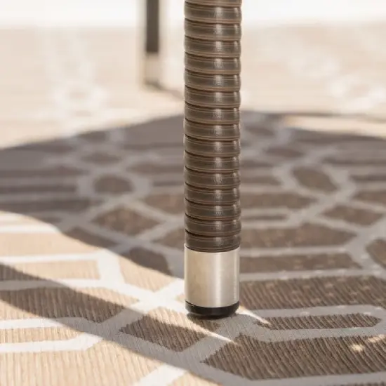 Mirage 4pk Wicker Stacking Chairs - Brown - Christopher Knight Home image {3}