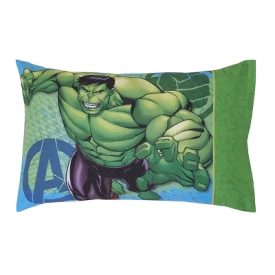 Marvel The Incredible Hulk Green, and Blue 4 Piece Toddler Bed Set image {5}