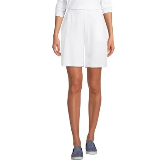 Lands' End Women's Sport Knit High Rise Elastic Waist Pull On Shorts image {4}