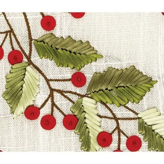 C&F Home 20" Joy Wreath with Red Holly Embroidered Hanging Large Christmas Stocking image {1}
