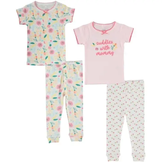 Cutie Pie Baby Girl Toddler and Infant Pajama Sleeper Matching Set image {10}
