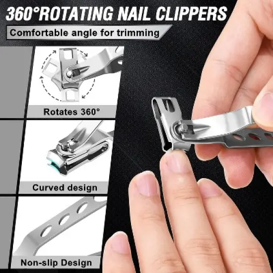 7Pcs Toenail Clippers for Seniors Thick Toenails, Heavy Duty Toe Nail Clippers Adult Thick Nails image {4}