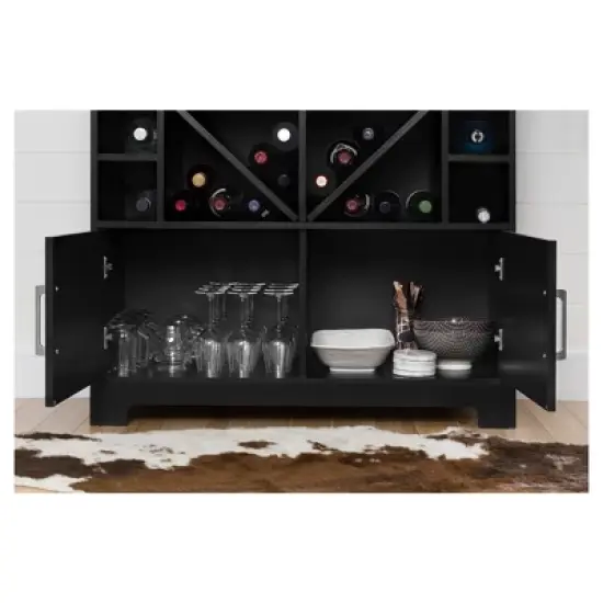 Vietti Bar Cabinet with Bottle Storage and Drawers - South Shore image {4}