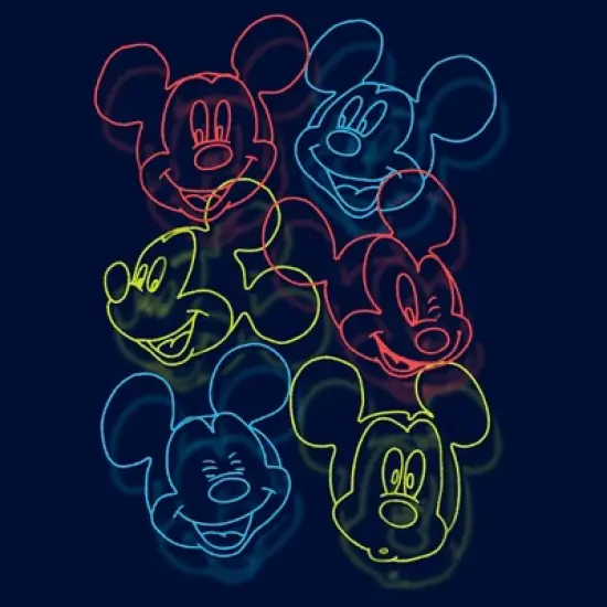 Boy's Disney Mickey Mouse Neon Outlines T-Shirt image {1}
