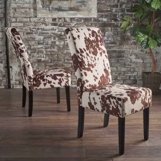 Set of 2 Pertica Contemporary Dining Chair Dark Brown - Christopher Knight Home image {1}
