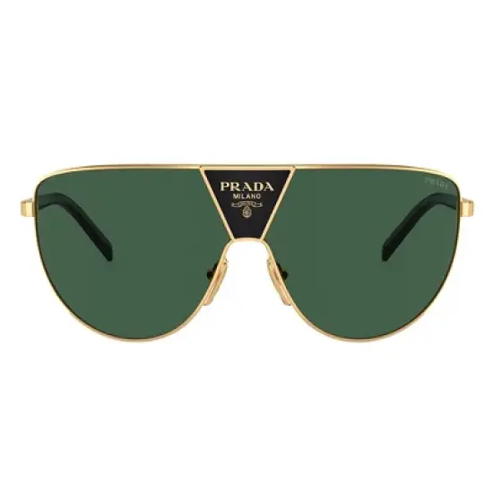 Prada PR 69ZS 5AK05V Unisex Shield Sunglasses Gold 37mm image {1}