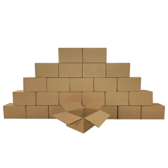 UOFFICE Bulk Pak of 50 Corrugated Boxes 9" x 6" x 4" Shipping Boxes image {7}
