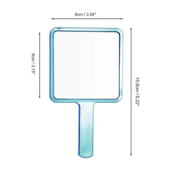 Unique Bargains Portable Chrome Handheld Mirror 1 Pc image {1}