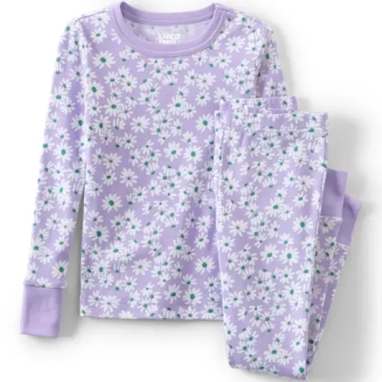 Lands' End Kids Pattern Snug Fit Pajama Set image {3}